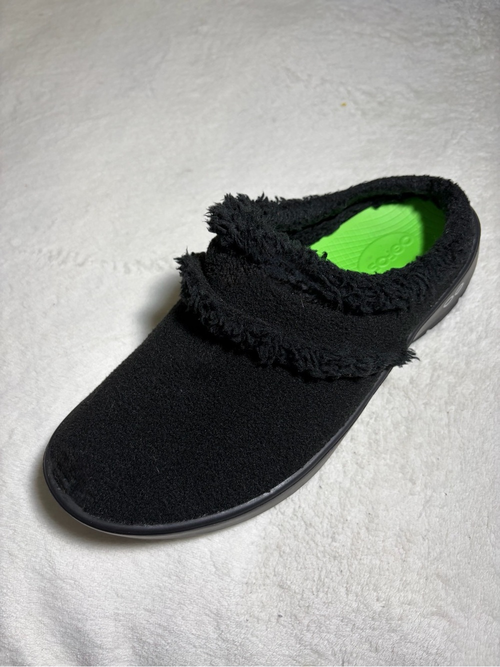 Oofos OOcoozie Mule Black Cozy Slip-On Women’s Shoes Sz 8.5  - EU 39.5 - Picture 4 of 10